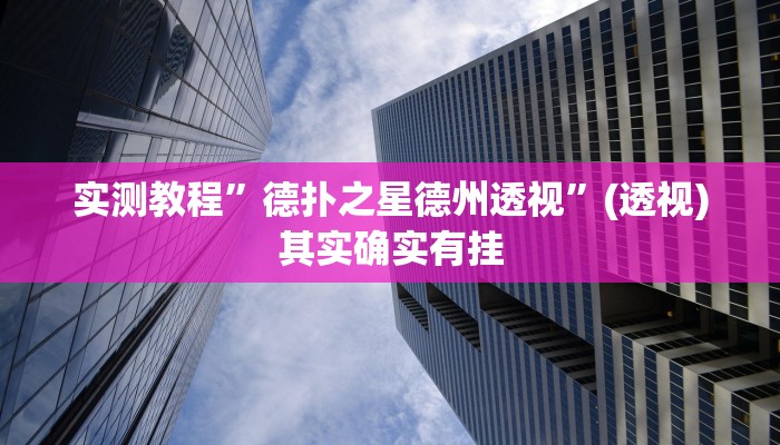 实测教程”德扑之星德州透视”(透视)其实确实有挂