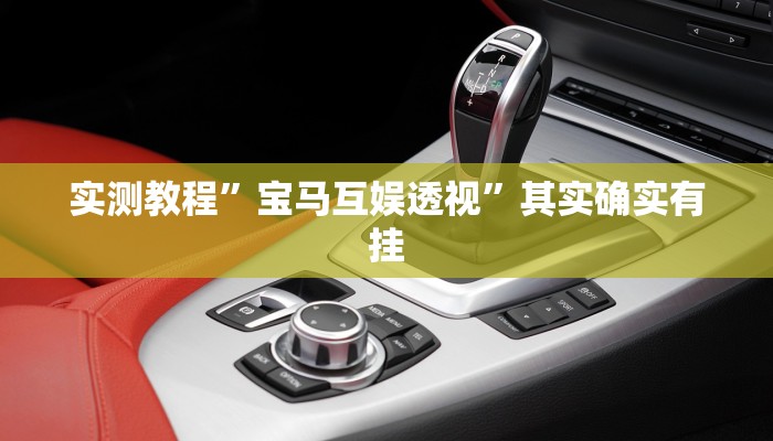 实测教程”宝马互娱透视”其实确实有挂 实测教程”宝马互娱透视”其实确实有挂