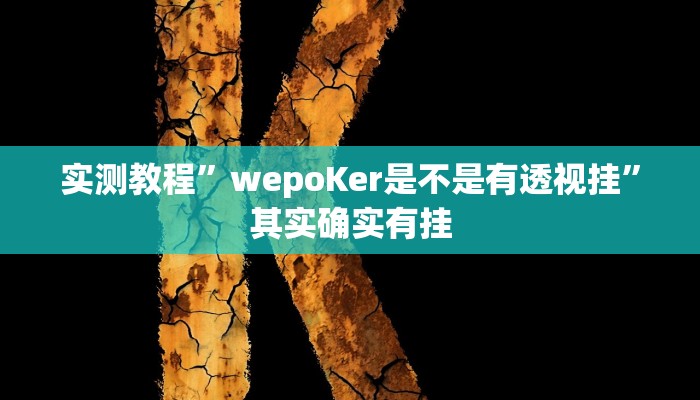 实测教程”wepoKer是不是有透视挂”其实确实有挂 实测教程”wepoKer是不是有透视挂”其实确实有挂