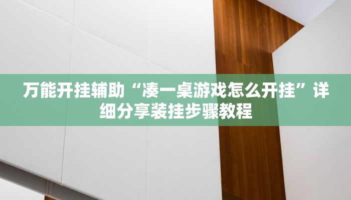 万能开挂辅助“凑一桌游戏怎么开挂”详细分享装挂步骤教程