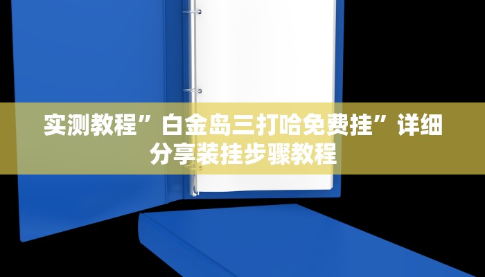 实测教程”白金岛三打哈免费挂”详细分享装挂步骤教程