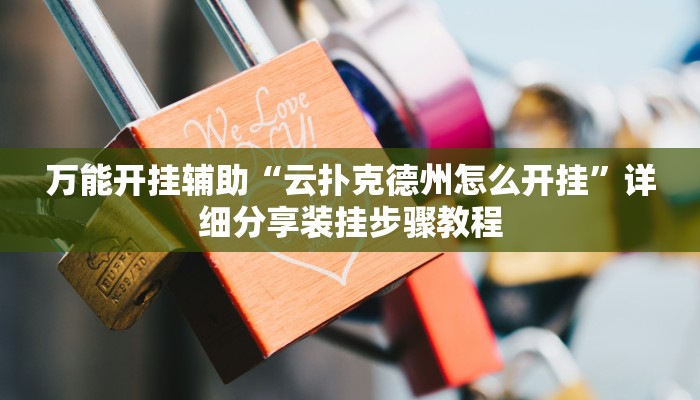 万能开挂辅助“云扑克德州怎么开挂”详细分享装挂步骤教程