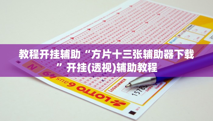 教程开挂辅助“方片十三张辅助器下载”开挂(透视)辅助教程