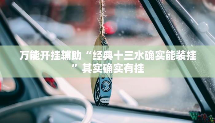 万能开挂辅助“经典十三水确实能装挂”其实确实有挂