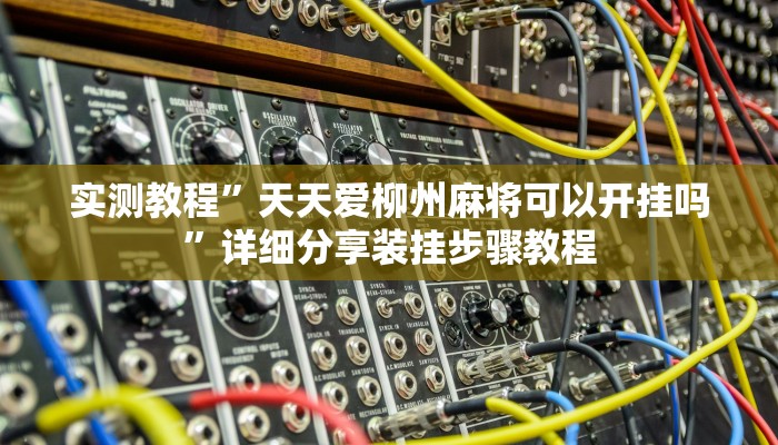 实测教程”天天爱柳州麻将可以开挂吗”详细分享装挂步骤教程