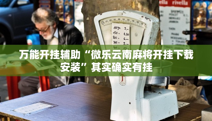 万能开挂辅助“微乐云南麻将开挂下载安装”其实确实有挂